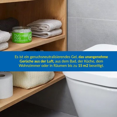 Entfernt unangenehme Gerüche im Bad mit einer kontinuierliche Wirkung