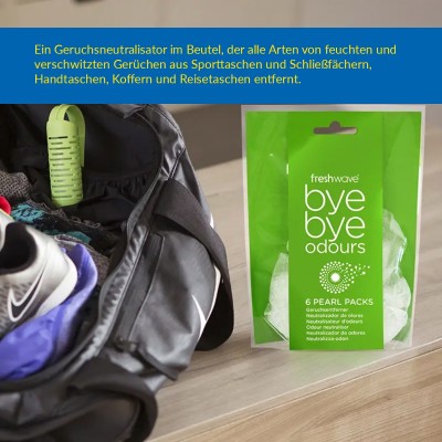 Entfernt Schweißgeruch aus der Sporttasche und aus den Sportschuhen