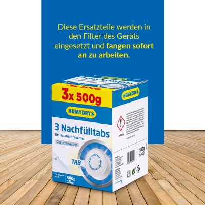 Nachfülltabs für Luftentfeuchter für mittelgroße Räume