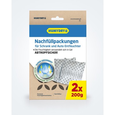 Humydry 2 Nachfüllpackungen für Eco-box Schrank und Auto Entfeuchter