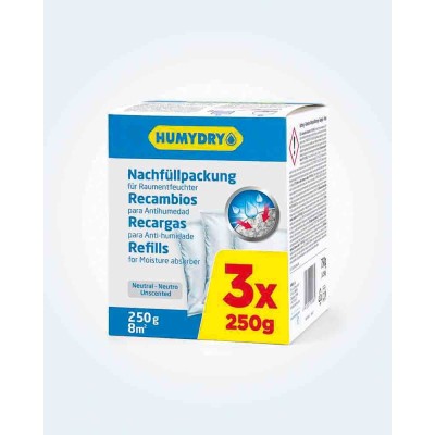 HUMYDRY® Luftentfeuchter-Nachfüllpackungen 3x250g