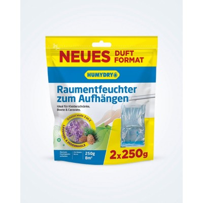 Humydry Schrankentfeuchter 2x250g mit Lavendel & Zedernholz Duft
