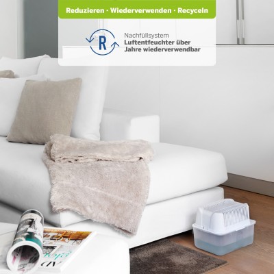 HUMYDRY® Luftentfeuchter 2 Magnum  + 2 Nachfüllpackungen 1 Kg